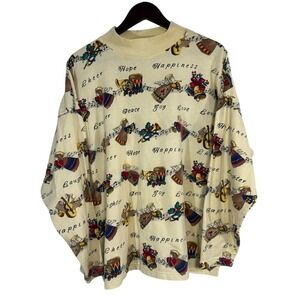 Womens Bobbie Brooks Holiday Vintage 90's Crew Neck Long Sleeve XL